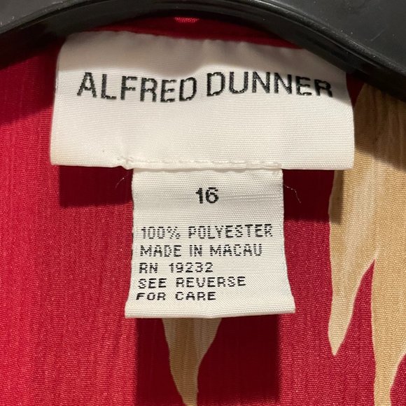 Alfred Dunner Womens Floral Print Button Down Short Sleeve Blouse sz 16  NwoTags - Picture 3 of 3
